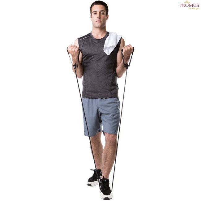 Conjunto Fitness Promocional com Elástico Extensor e Corda de Pular H980086