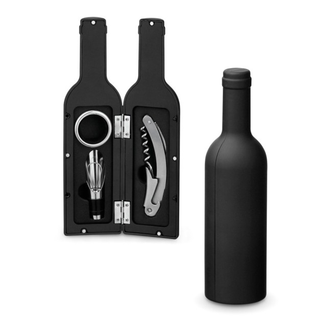 Conjunto para vinho com três componentes em metal H940197