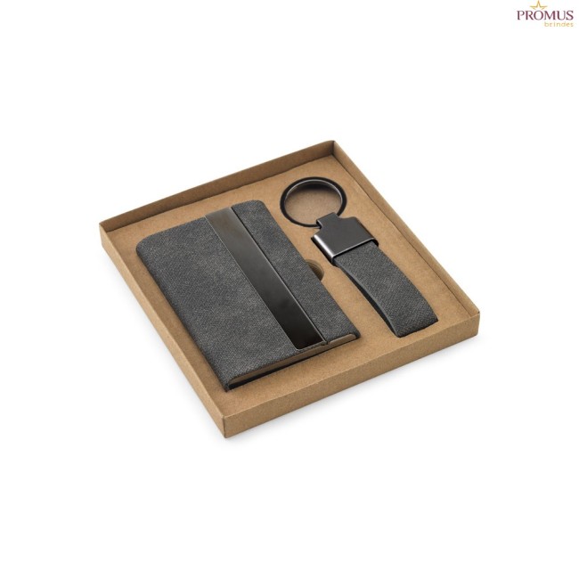 Conjunto Porta Cartões e Chaveiro Promocional H950100