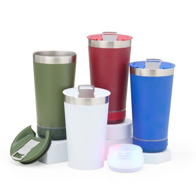 Copo Térmico 400ml com caixa de som  Personalizado - H2838