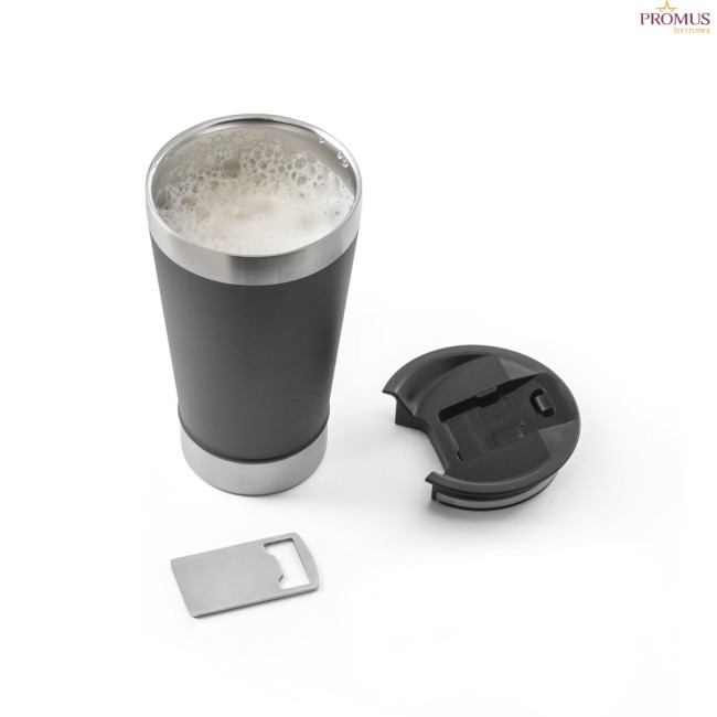 Copo Térmico de Viagem em Aço Inox 630 mL com Abridor na Tampa Personalizado H940266