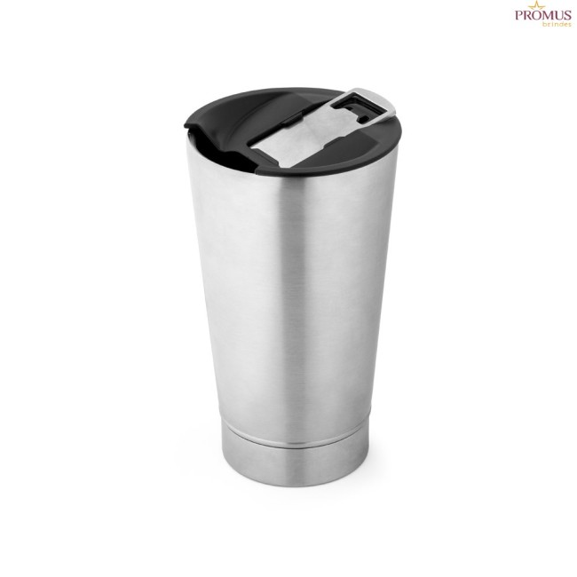 Copo Térmico de Viagem em Aço Inox 630 mL com Abridor na Tampa Personalizado H940266