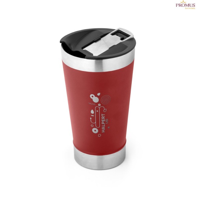 Copo Térmico de Viagem em Aço Inox 630 mL com Abridor na Tampa Personalizado H940266