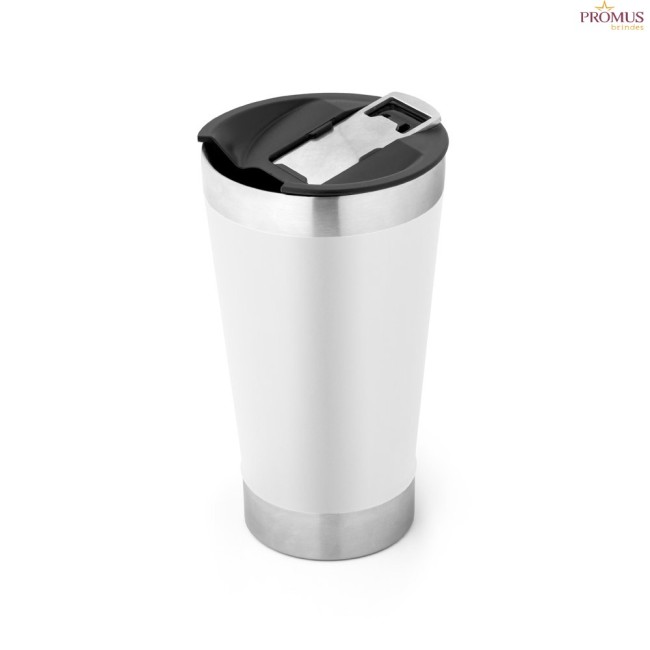 Copo Térmico de Viagem em Aço Inox 630 mL com Abridor na Tampa Personalizado H940266