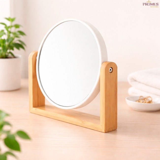 Espelho De Mesa Bambu Personalizado - H3564