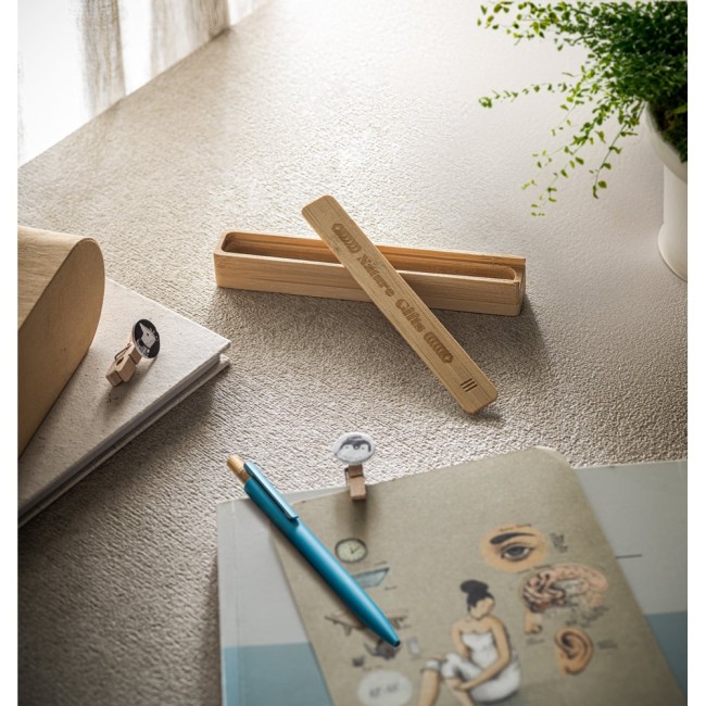 Estojo em Bambu Natural Personalizado H930584