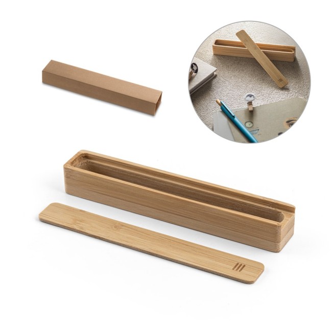 Estojo em Bambu Natural Personalizado H930584