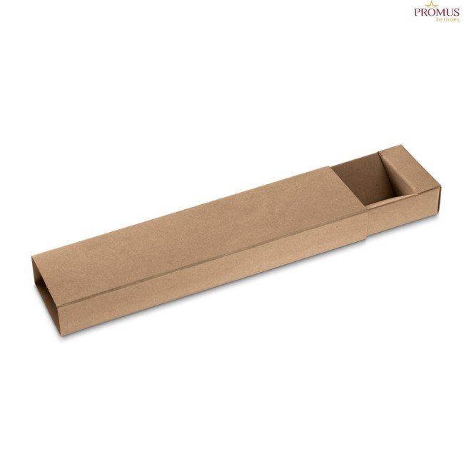 Estojo em Papel Kraft para 1 Esferográfica Personalizado H510970