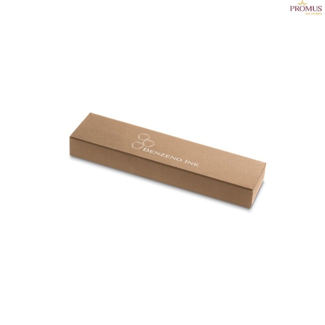 Estojo em Papel Kraft para 1 Esferográfica Personalizado H510970