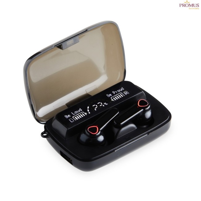 Fone de Ouvido Bluetooth com Case Carregador Personalizado - H3247