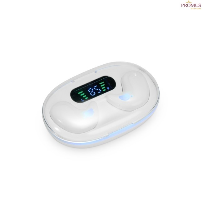 Fone de Ouvido Bluetooth com Case Carregador Personalizado - H3384