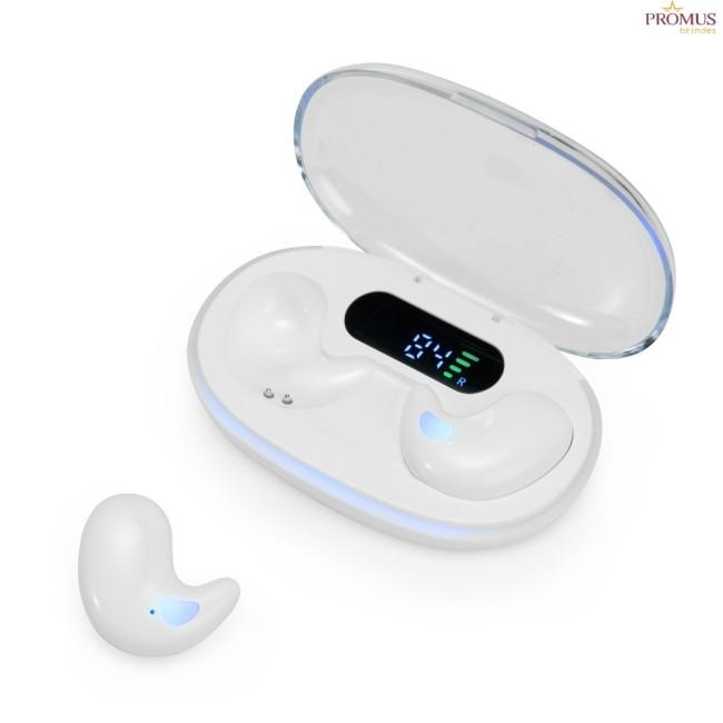 Fone de Ouvido Bluetooth com Case Carregador Personalizado - H3384