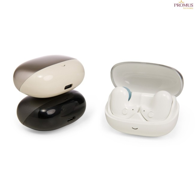 Fone de Ouvido Bluetooth com Case Carregador Personalizado - H3616