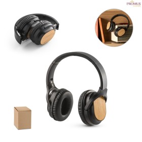 Fone de Ouvido Wireless Over-Ear em Bambu e ABS com Bluetooth e Microfone H970126