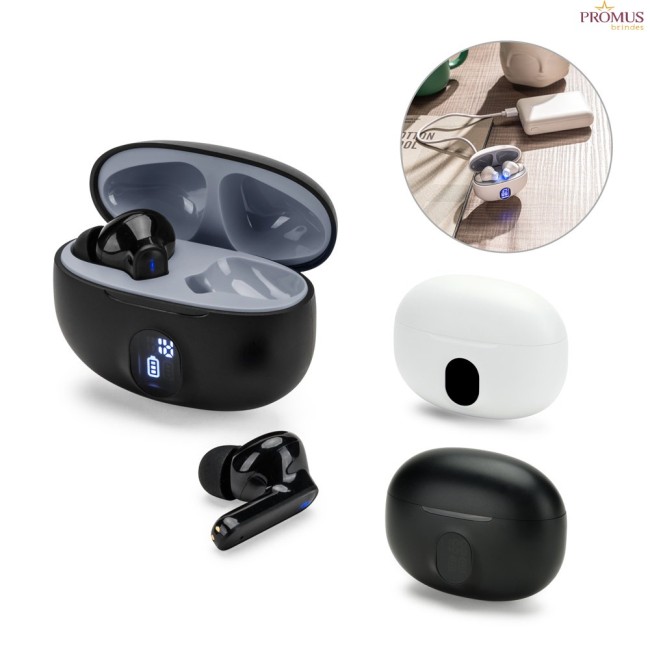 Fones de ouvido wireless em ABS Promocional  H970188