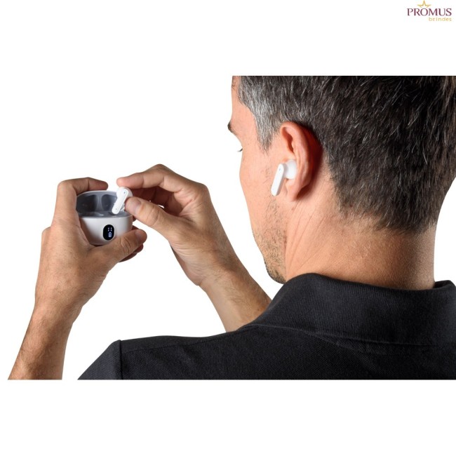 Fones de ouvido wireless em ABS Promocional  H970188