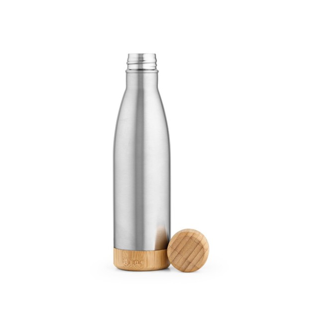 Garrafa Aço Inox com Tampa em Bambu Personalizados H940336