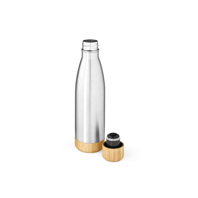 Garrafa Aço Inox com Tampa em Bambu Personalizados H940336