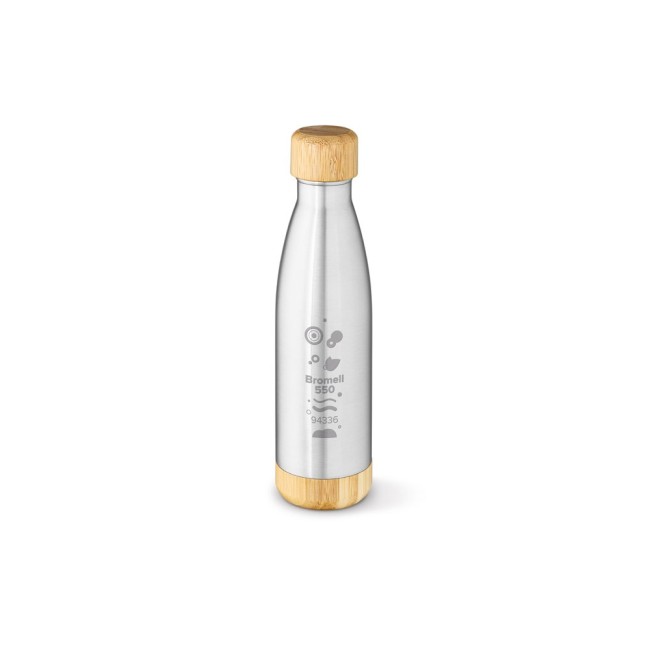 Garrafa Aço Inox com Tampa em Bambu Personalizados H940336