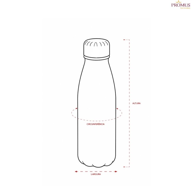 Garrafa Alumínio 550ml Personalizada - H3621