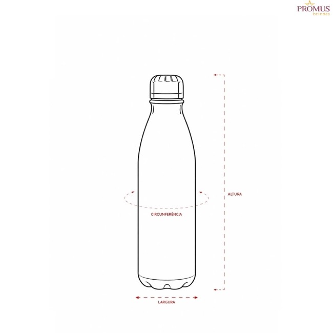 Garrafa Alumínio 750ml Personalizada - H3798