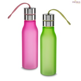 Garrafa de pvc 600 ml com filtro e alça de silicone na tampa Personalizada H1241