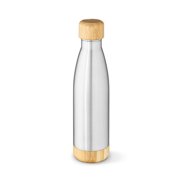 Garrafa em Aço Inox com Tampa em Bambu 800mL Personalizada H940337 