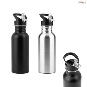 Garrafa em Aço Inox de Parede Simples 690 mL com Canudo Personalizada H940383