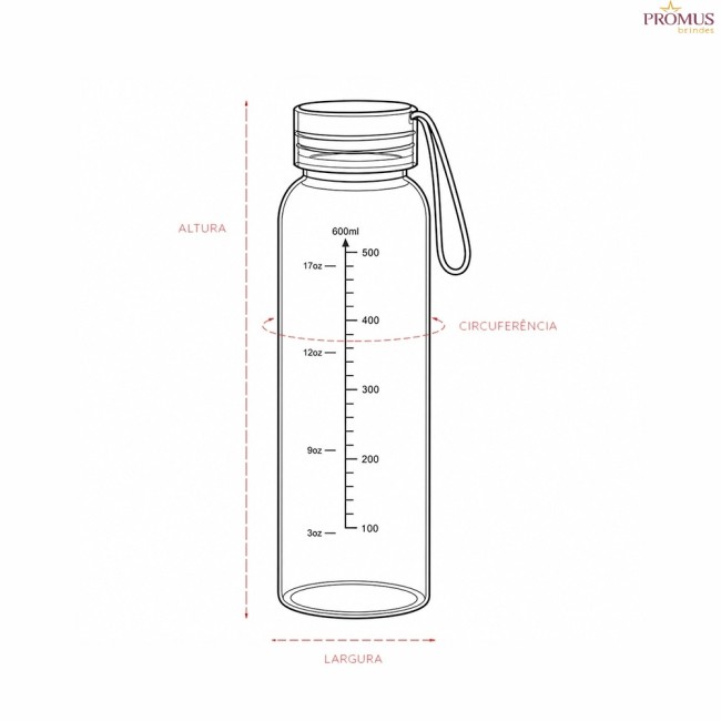 Garrafa Plástica 640ml Personalizada - H3802