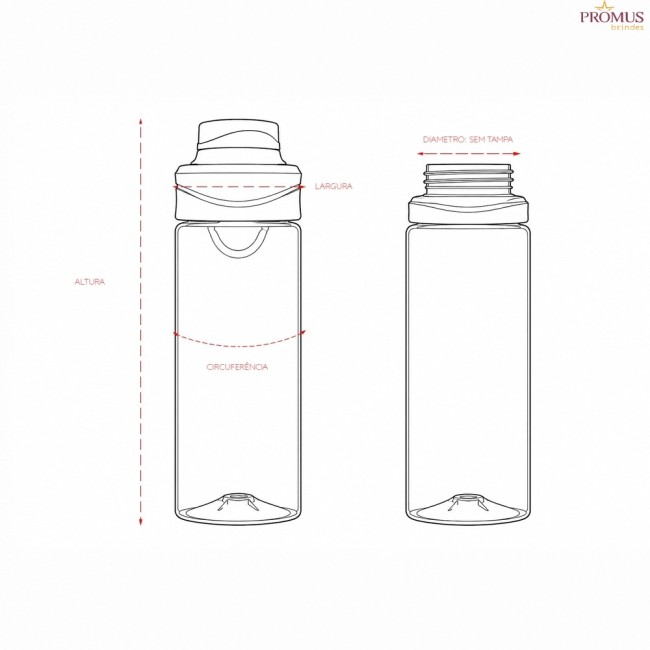 Garrafa Plástica 700ml Personalizada - H3792