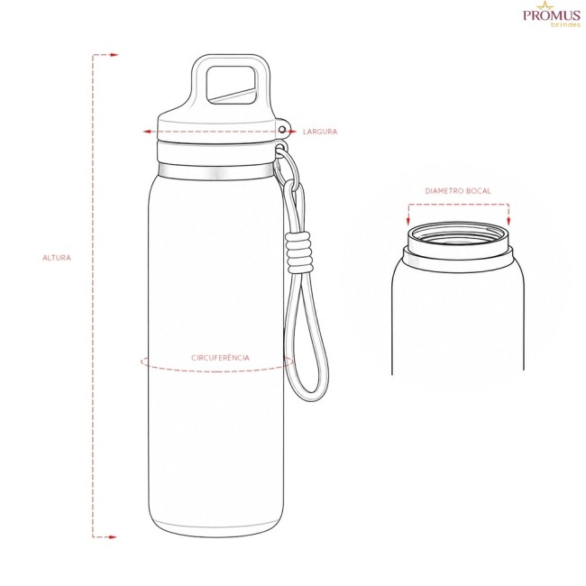 Garrafa Térmica 600ml Personalizada - H3838