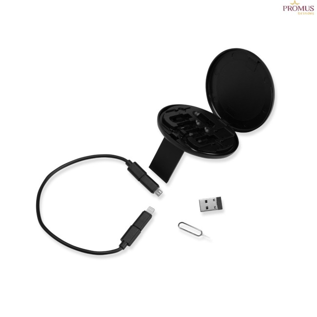 Kit Cabo USB-C Com 3 Adaptadores Personalizado - H3754