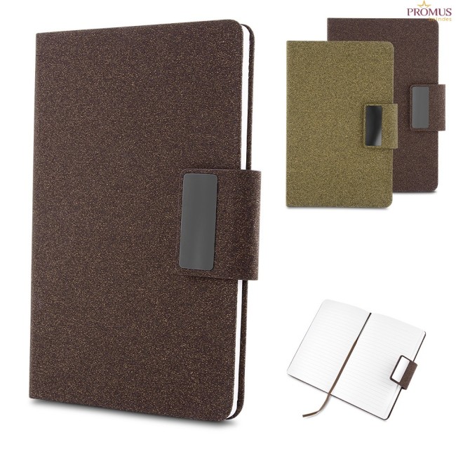 Kit Caderno em PU e Fibra de Café ou Chá Personalizado - H3329