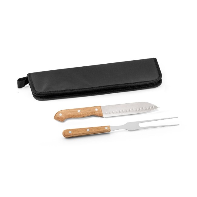 Kit Churrasco com Estojo em 210D com 2 Peças Personalizado H940365