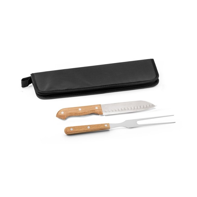 Kit Churrasco com Estojo em 210D com 2 Peças Personalizado H940365