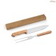 Kit Churrasco em Caixa Kraft com Faca e Garfo em Inox e Bambu Personalizado H940399