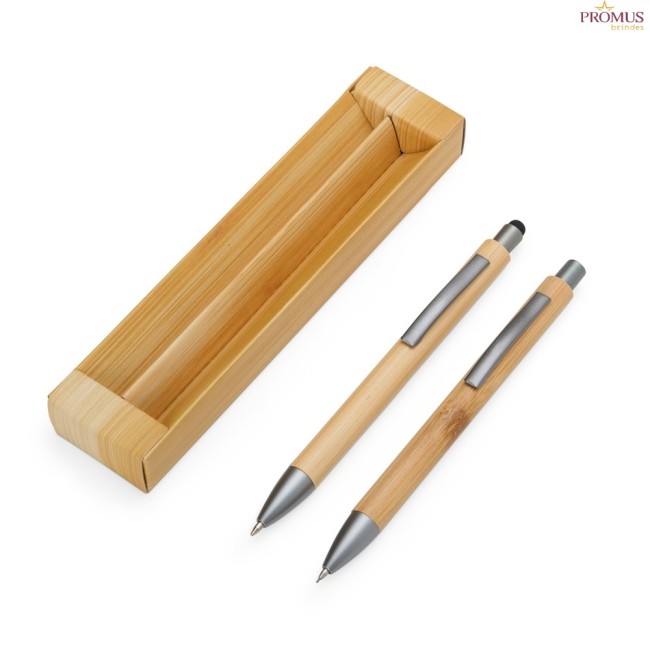 Kit Ecológico Caneta e Lapiseira Bambu - H3316