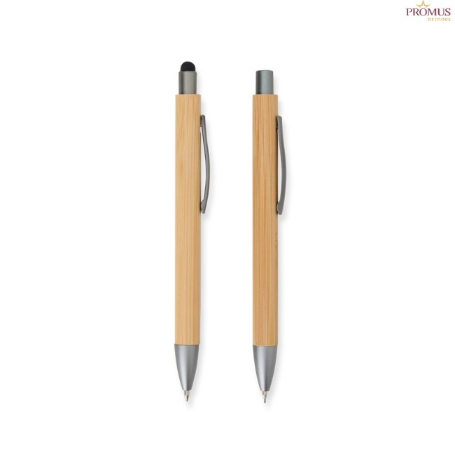 Kit Ecológico Caneta e Lapiseira Bambu - H3316