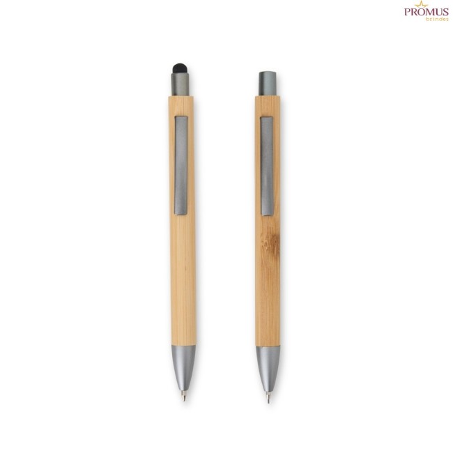 Kit Ecológico Caneta e Lapiseira Bambu - H3316