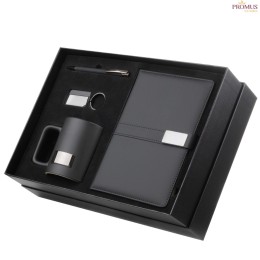 Kit Escritório Caderno, Caneca e Caneta Metálica Personalizado - H3940