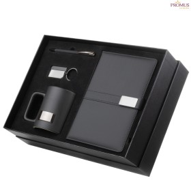 Kit Escritório Caderno, Caneca e Caneta Metálica Personalizado - H3940