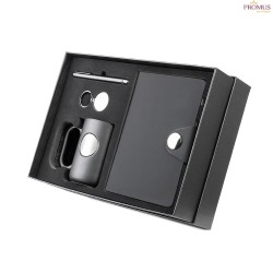 Kit Escritório Caderno, Caneca e Caneta Metálica Personalizado - H3941