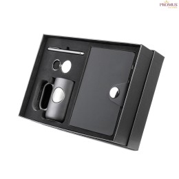 Kit Escritório Caderno, Caneca e Caneta Metálica Personalizado - H3941