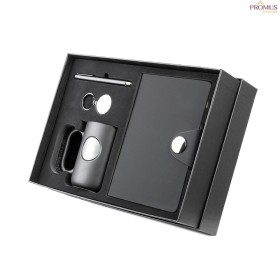 Kit Escritório Caderno, Caneca e Caneta Metálica Personalizado - H3941