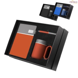 Kit Escritório Caderno, Caneca e Caneta Metálica Personalizado - H3959
