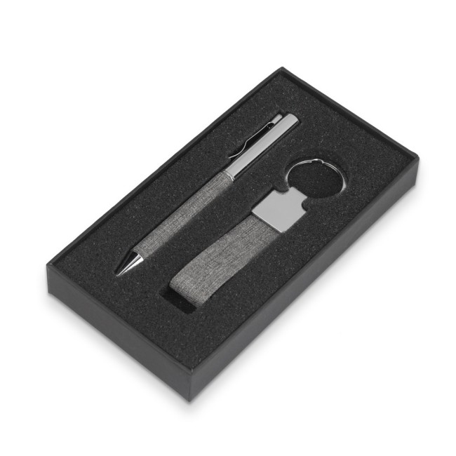 Kit Escritório Metal com Chaveiro e Caneta H2947