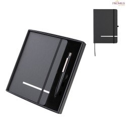 Kit Escritório Tamanho A5 com Capa Dura e Caneta Metal Personalizado - H3968