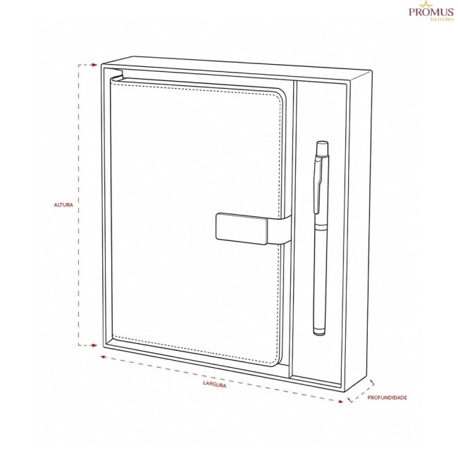 Kit Executivo com 2 Peças Personalizado - H3719