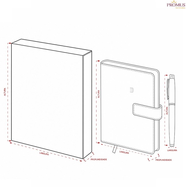 Kit Executivo com 2 Peças Personalizado - H3896