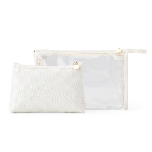 Kit nécessaire duas peças em PU e PVC H3057